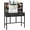 Black, variant on Aheaplus Vanity Desk, Vanity Desk with Mirror and Lights, Makeup Desk with Drawers, Vanity Set with 3 Color Lighting Options, Dressing Table with Storage Shelf for Bedroom, Pink