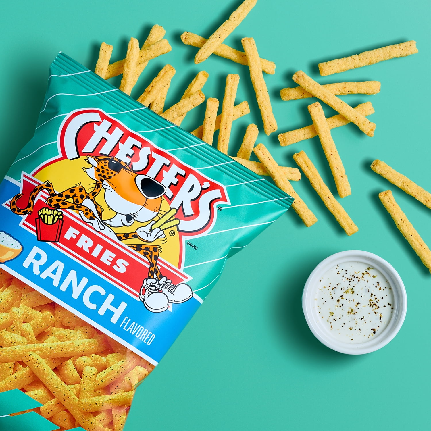 Chester's Fries Ranch Flavored Corn Snacks, 3.125 oz Bag