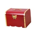 thumbnail image 5 of TISHITA Keepsake Jewelry Box Treasure Chest Trinket Storage Chest Box Wooden Piggy Bank for Home Decoration, Kids Gifts, Party Favors Small, 5 of 8