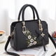 thumbnail image 4 of Elegant Floral Pattern Handbag, Women's Fashion Faux Leather Shoulder Bag, Trendy Double Handle Purse, 4 of 5