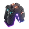 thumbnail image 1 of Base de carga de 4 unidades para mandos Joy-Con con iluminación RGB para la consola Switch 2, 1 of 6