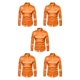 thumbnail image 3 of Qarigey Camisa Transpirable Para Hombre Satén Con Mangas Largas - Trabajo Boda O Casa Camisa Para Hombre Formal Manga Larga Grande naranja XL Type1 NO1, 3 of 6