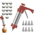 thumbnail image 1 of Presse à Biscuits en Acier Inoxydable, Nouvelle Presse à Biscuits 2026 pour la Cuisson, Kit de Presse à Biscuits avec 8 Pointes à Glaçage et 13 Disques à Biscuits pour la Cuisson en Cuisine (Rouge), 1 of 9