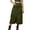 Army Green, variant on Toonshare Fall Dresses for Women Women's Elastic Waist Denim Workwear Casual Skirt Gifts for Women Khaki S