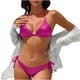 thumbnail image 2 of Tankini para mujer, bikini liso sin espalda, de dos piezas, estilo vendaje, para playa, dos piezas, tankini, 2 piezas, 2 of 9
