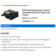 thumbnail image 2 of HVAC Recirculation Door Actuator - Compatible with 2016 Toyota Land Cruiser, 2 of 2