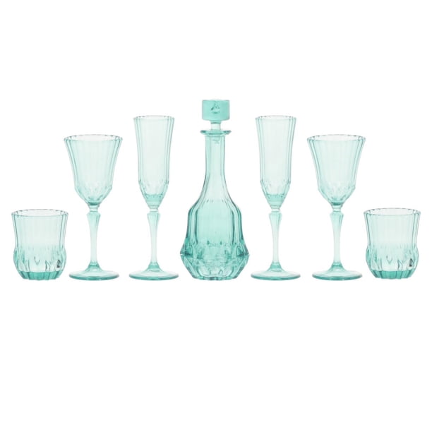 7 Piezas Escala 1:6 Accesorios de Vidrio Decoración Zulema Mini para Comedor