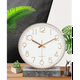 thumbnail image 5 of Reloj De Pared Dormitorio Y Salón Cuarzo Blanco Borde dorado, 5 of 5