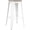 Bar Stool White, variant on Backless Metal Barstool with Wood Square Seat - 24"H or 30"H