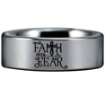 thumbnail image 2 of Faith Over Fear Cross Tungsten Carbide Ring, 2 of 6