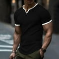 thumbnail image 5 of Maean Mens V Neck Short Sleeve Shirts Muscle Slim T Shirt Gym Workout Athletic Tee Shirts for Men, 5 of 5