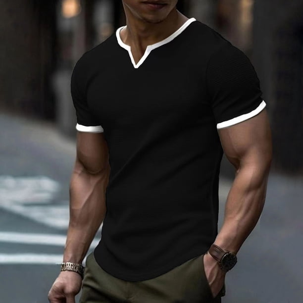 pstuiky camisetas de hombre, Nueva camiseta informal de moda para hombre, con estampado deportivo, de manga corta y cuello redondo. camisetas de hombre m
