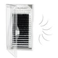 thumbnail image 1 of NAGARAKU Eyelash Extensions Individual Lashes 0.15mm J curl 7-15mm Mix Tray Classic Matte Black Natural Faux Mink 16 rows, 1 of 9