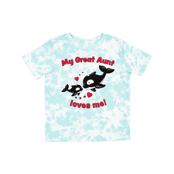 Inktastic My Great Aunt Loves Me Orca Family Boys or Girls Toddler T-Shirt