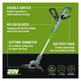 thumbnail image 3 of Cutter Pruning Garden Tools20V Electric Lawn Mower Cordless Grass Trimmer Auto Release String With 20PC Spare Blades ,Easy to Use, 3 of 9