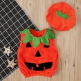thumbnail image 3 of Actoyo Toddler Baby Boy Girl Kids Pumpkin Top Halloween Costumes Outfit with Hat, 3 of 9