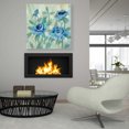 thumbnail image 6 of Epic Art 'Brushy Blue Flowers II' by Silvia Vassileva, Acrylic Glass Wall Art, 36"x36", 6 of 10