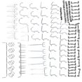 thumbnail image 1 of Wchiuoe 51PCS Tool Hook Set,Hardware Pegboard Hook,Nickel Plated Hanging Hook , For Hammer Wrench, 1 of 8