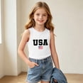 thumbnail image 3 of HBYJLZYG USA Flag Tank Top for Boys Girls, 4th of July Sleeveless Patriotic Shirt with American Flag Print, Independence Day Tee for Kids 3-15 Years, 3 of 8