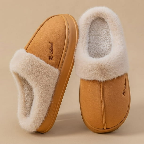 Zapatillas suaves antideslizantes para hombre y mujer, zapatos de algodón para el hogar, cómodos y cálidos, estilo de pareja, conciso y esponjoso, Invierno