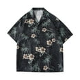 thumbnail image 1 of Txeol Offre à Durée Limitée Chemise Hawaïenne Tropicale pour Homme Coupe Ajustée Manches Courtes Décontractée Boutonnée Chemise Imprimée de Vacances à la Plage avec Poche, Multicolore, TG, 1 of 6