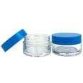 thumbnail image 3 of Beauticom 48 Pieces High Quality 20G/20ML Clear Round Acrylic Cosmetic Product Sample Travel Jars with Flat Top Lids (Blue), 3 of 7