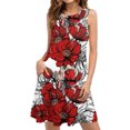thumbnail image 1 of SMihono Robe d'Été pour Femmes Grande Taille Mode d'Été Sans Manches Imprimée Camisole Bretelles Col Rond Robe Pull, 1 of 5
