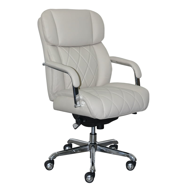 La-Z-Boy Sutherland Office Chair with Padded Arms Light Ivory - Walmart ...