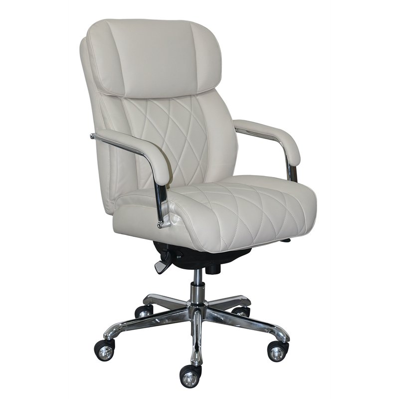 LaZBoy Sutherland Office Chair with Padded Arms Light Ivory Walmart