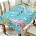 thumbnail image 4 of SKYSONIC Easter Bunny Eggs Tablecloth Waterproof Washable Polyester Square Table Cover Durable Tablecloth for Kitchen Dining Table Party Decor (54 X 72 Inch), 4 of 7