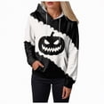 thumbnail image 3 of Godom Women's Halloween Hoodie Cute Ghost Graphic Sweatshirts Funny Pumpkin Face Tops Long Sleeve Hoodies 2025, 3 of 6