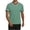Mint Green, variant on LMOIPLI Men's Contrast Trim V Neck Short Sleeve T-Shirt Classic Crew Neck Casual Tee Breathable Summer Sporty Top for Daily Black M