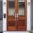 thumbnail image 2 of Ensemble de Poignées de Porte d'Entrée, Ensemble de Serrure de Porte d'Entrée en Nickel Satiné, Ensemble de Poignées d'Entrée avec Serrure, Pêne Dormant à Cylindre Simple et Poignée à Bouton, Réversible pour Portes Droitier et Gaucher (Antique_, 2 of 7