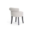 thumbnail image 3 of Skyline Decor Beige Linen Modern Lounge Stool, 3 of 5