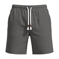 thumbnail image 6 of cllios Mens Shorts Elastic Waist Drawstring Side Pockets Lightweight Loose Fit Solid Color Shorts Summer Casual Beach Vacation Daily Wear, 6 of 7