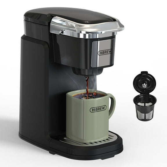 HiBREW 507 Single Serve Coffee Maker, Compact 3-Min Brew K Cup Brewer, Portable Espresso & Tea Machine