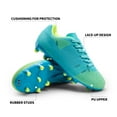 thumbnail image 4 of Dream Pairs Boys Girls Soccer Cleats Kids Football Shoes Toddler/Little Kid/Big Kid SDSO224K BLUE/NEON GREEN Size 13, 4 of 6