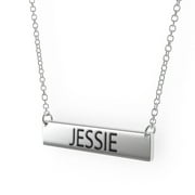 Jessie Women's Bar Pendant Necklace Sterling Sliver