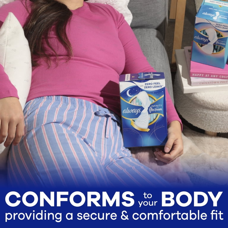 Always Infinity with FlexFoam Pads, Size 5, Extra Heavy Overnight
