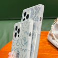 thumbnail image 4 of HAHDAXIA Luxury Square Edge Glitter Compatible with iPhone 12 Pro Max Case, Slim Stylish Bling Retro Flower Soft TPU Silicone Gel Shockproof Protective Durable Cases Cover(Silver), 4 of 7