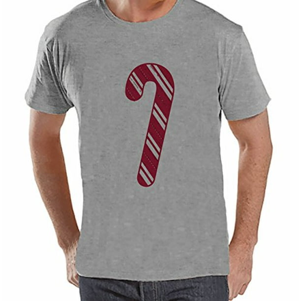 7 ate 9 Apparel 7 at 9 Apparel Men's Candy Cane Christmas TShirt XL