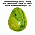 thumbnail image 3 of Green Marbled Egg Squishy Toy with Swirl Pattern, 1-Pack, for Easter Egg Hunts, Relaxation Squeeze Toy, 3 of 3
