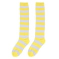 thumbnail image 4 of Knee High Socks for Women Ladies' Christmas Knit Striped Knee High Calf Socks Soft Comfort Winter Warm Indoor Home Socks Fall Socks Women Light Yellow One Size1 Pairs, 4 of 4