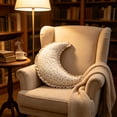 thumbnail image 2 of Btomtd Crescent Body Pillows for Side Sleepers, 31.5 Inch Long Bolster with Ruffled Edge, Leg Waist Support, Removable Cover, A, 2 of 4