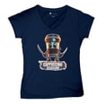 thumbnail image 5 of Cappuccino Assassino Women's V-Neck T-shirt Fun Italian Brainrot Gen Z Alpha Meme, 5 of 7