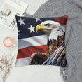 thumbnail image 2 of Orinice American Flag Graphic Decorative Cushion Cover for Home Couch Living Room Bed Sofa - Aesthetic Decorative Square Pillow Cover for Men Women Boy Girl Room - 1PC 24x24in, 2 of 5