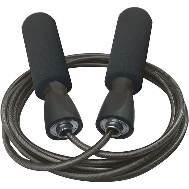Cuerda para saltar sin enredos de alambre de acero ajustable profesional Durable, fácil de ajustar Premium para hombres Mujeres Cuerda para saltar velocidad Boxeo Cardio Endura