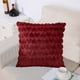 thumbnail image 5 of Funda de almohada de piel sintética | Funda de cojín para sofá, cama y coche | 45 x 45 cm | Gris, blanco, beige y rojo | Forro polar suave con cremallera oculta | Regalo decorativo para el hogar, 5 of 8