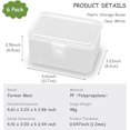 thumbnail image 2 of 6 Pack Clear Plastic Beads Storage Containers Box, Rectangle Plastic Box Containers for Beads, Coins, Safety Pins and Other Craft Jewelry Watch Findings, 2 of 8