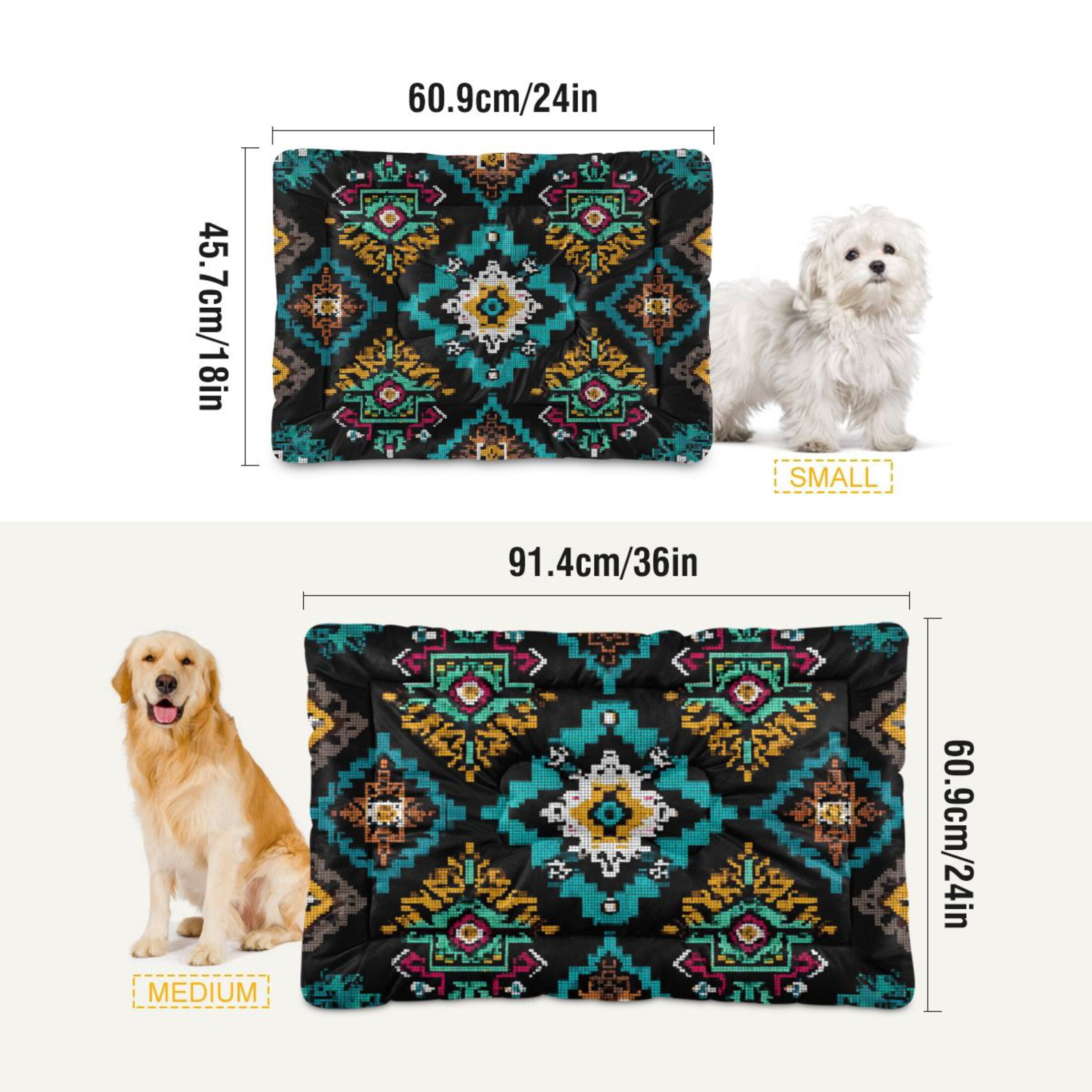 Cozy Mat Pet Bed Indoor Outdoor Warm Soft For Cat Dog Puppy(S/M) Aztec-inspired Pattern